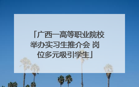广西一高等职业院校举办实习生推介会 岗位多元吸引学生